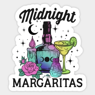 Midnight Margaritas Witch Halloween Sticker